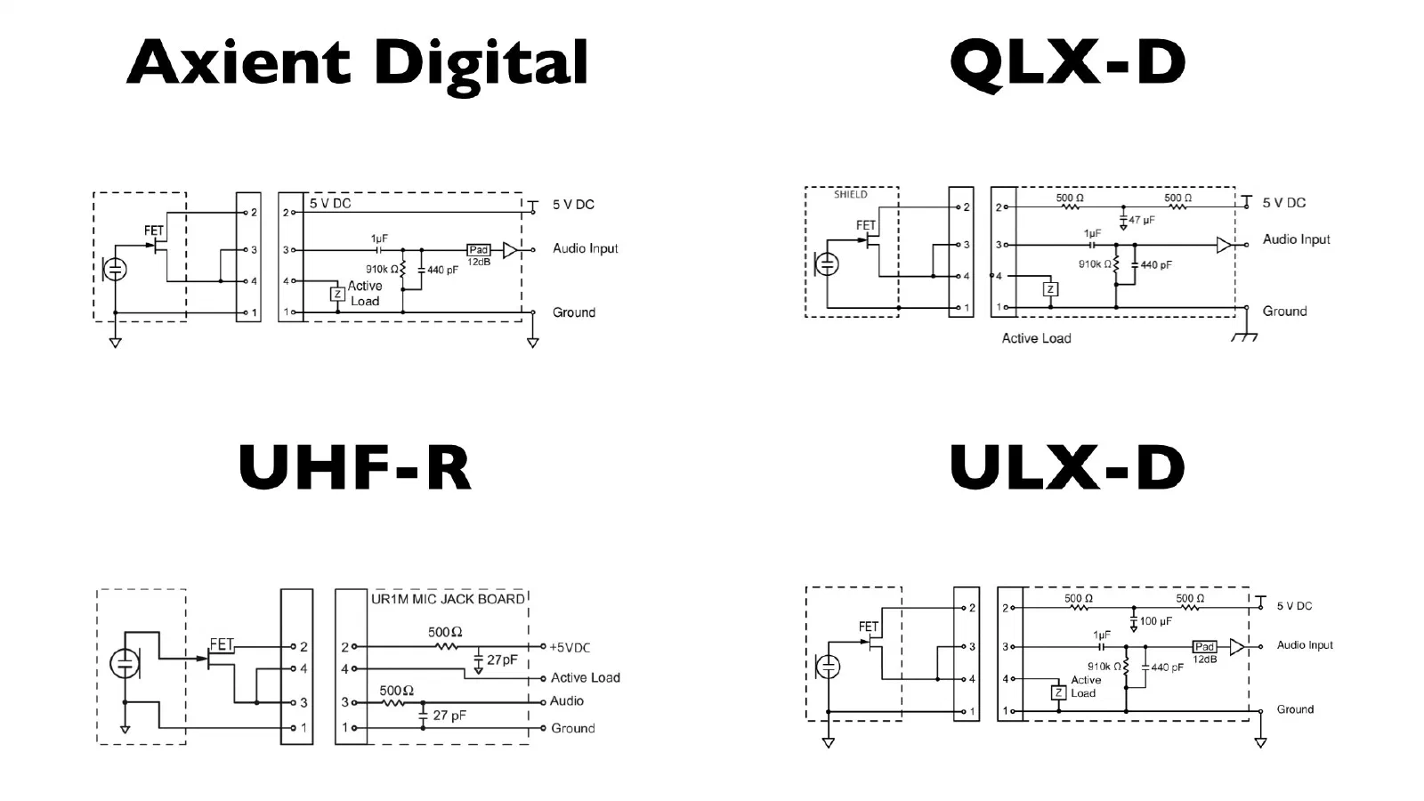 bodypack input bias circuits