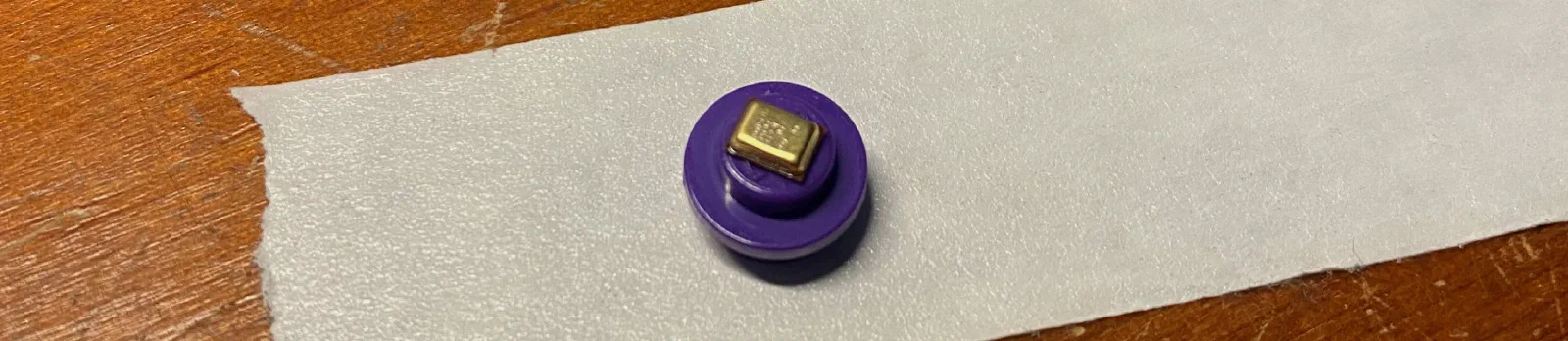 mic on a lego stud